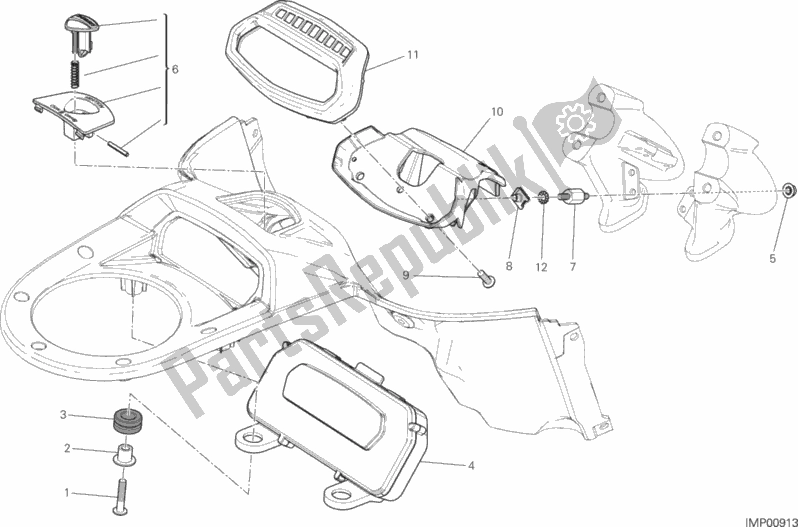 Todas as partes de Painel De Instrumentos do Ducati Diavel Titanium USA 1200 2015